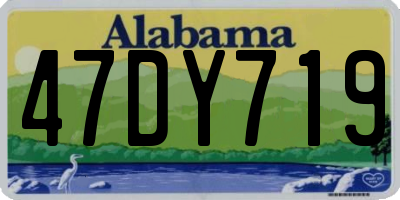AL license plate 47DY719
