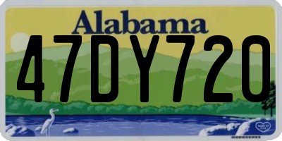 AL license plate 47DY720