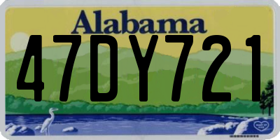 AL license plate 47DY721