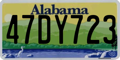 AL license plate 47DY723