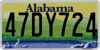 AL license plate 47DY724