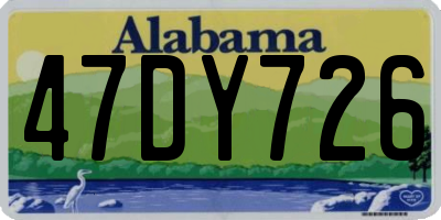AL license plate 47DY726