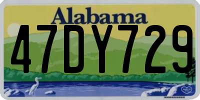 AL license plate 47DY729