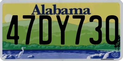 AL license plate 47DY730