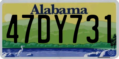 AL license plate 47DY731