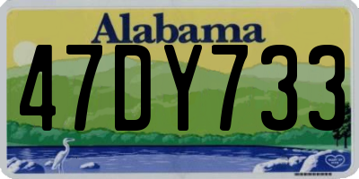 AL license plate 47DY733