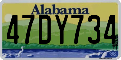 AL license plate 47DY734