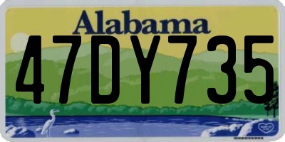 AL license plate 47DY735