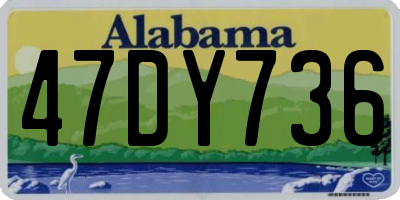 AL license plate 47DY736