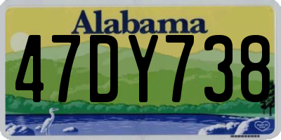 AL license plate 47DY738