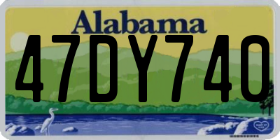 AL license plate 47DY740