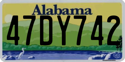 AL license plate 47DY742
