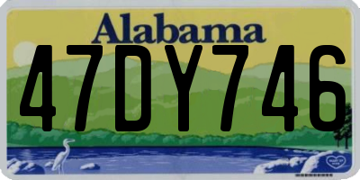 AL license plate 47DY746