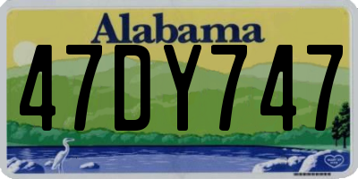 AL license plate 47DY747