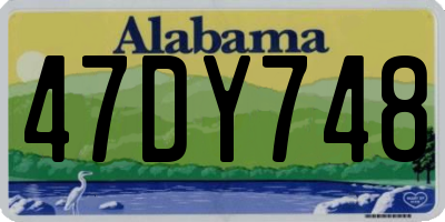 AL license plate 47DY748