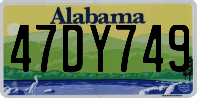 AL license plate 47DY749