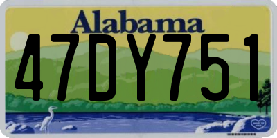 AL license plate 47DY751