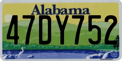 AL license plate 47DY752
