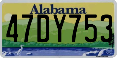 AL license plate 47DY753