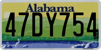 AL license plate 47DY754