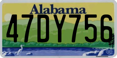 AL license plate 47DY756