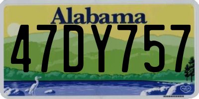 AL license plate 47DY757