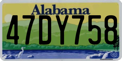 AL license plate 47DY758