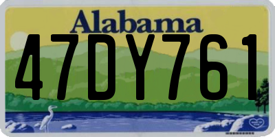 AL license plate 47DY761