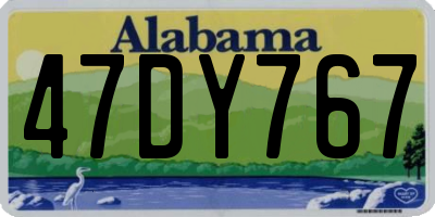 AL license plate 47DY767