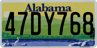 AL license plate 47DY768