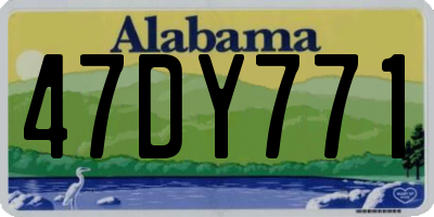 AL license plate 47DY771