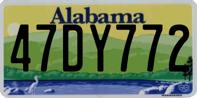 AL license plate 47DY772