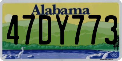 AL license plate 47DY773