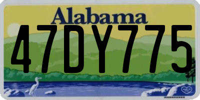 AL license plate 47DY775