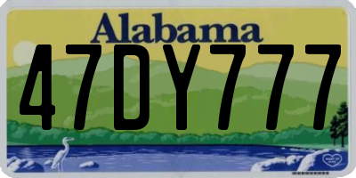 AL license plate 47DY777