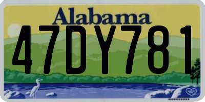 AL license plate 47DY781