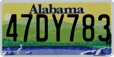 AL license plate 47DY783