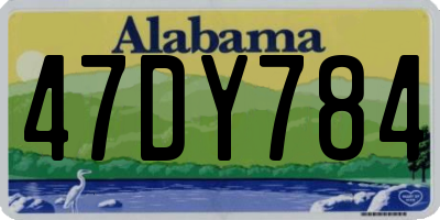AL license plate 47DY784