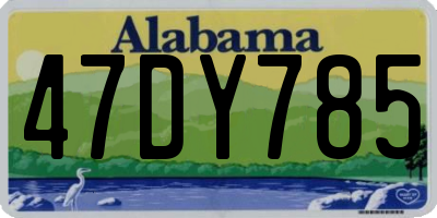 AL license plate 47DY785