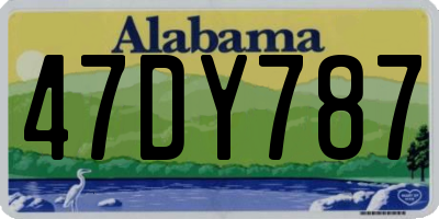 AL license plate 47DY787