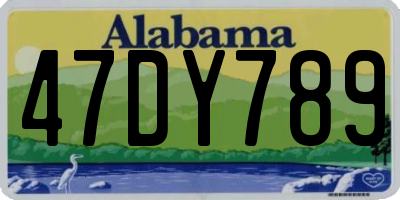 AL license plate 47DY789