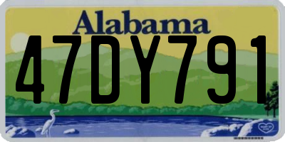 AL license plate 47DY791