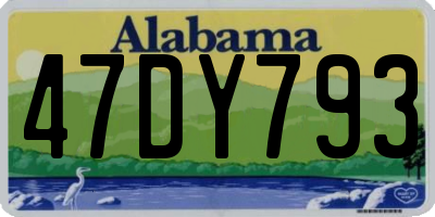 AL license plate 47DY793
