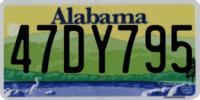 AL license plate 47DY795