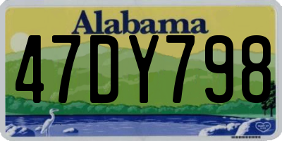 AL license plate 47DY798