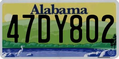 AL license plate 47DY802