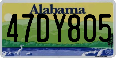 AL license plate 47DY805
