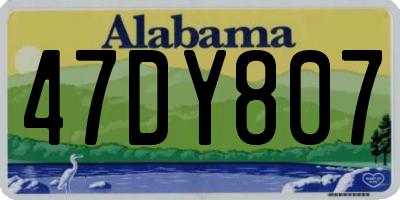 AL license plate 47DY807