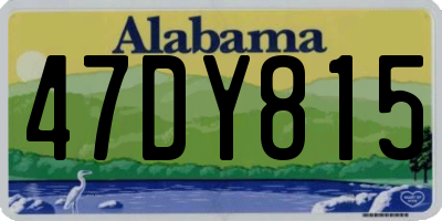 AL license plate 47DY815