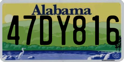 AL license plate 47DY816